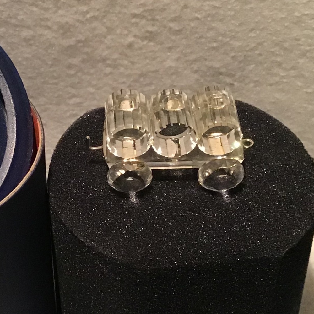 Swarovski Crystal Figurine Train Petrol Wagon. when we were young series, w/box